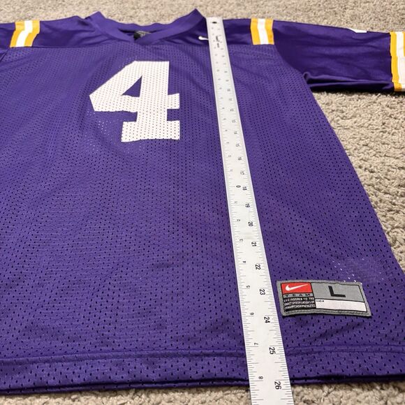 Vintage Nike Team LSU Tigers Purple NCAA College Football Jersey Youth Large - Picture 5 of 7